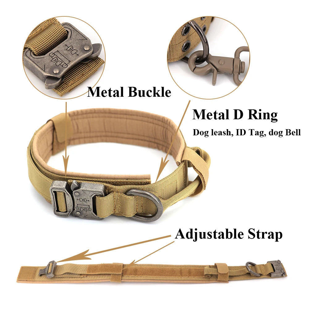 Harnais Tactique PETRAVEL pour Grand Chien – Ensemble Harnais + Collier + Laisse avec Système MOLLE Ma boutique