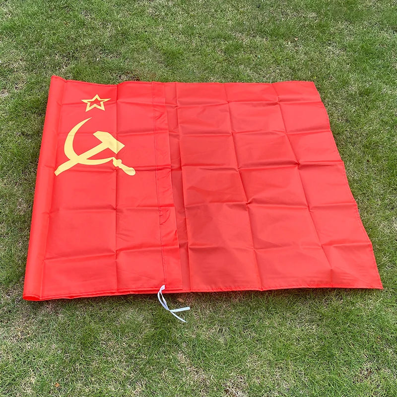 Drapeau de l'Union des Républiques Socialistes Soviétiques (URSS) - 90x150 cm – Polyester – Drapeau de la Révolution Rouge BLACKBEARD OUTDOOR INDUSTRIES