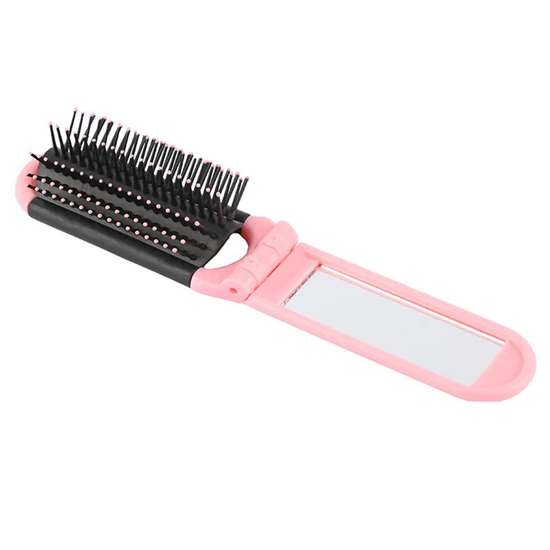 Peigne Pliant en Plastique avec Miroir Portable – Peigne de Maquillage Pratique et Élégant, Accessoire de Mode pour Femme, Idéal pour Sac à Main - BLACKBEARD OUTDOOR INDUSTRIES