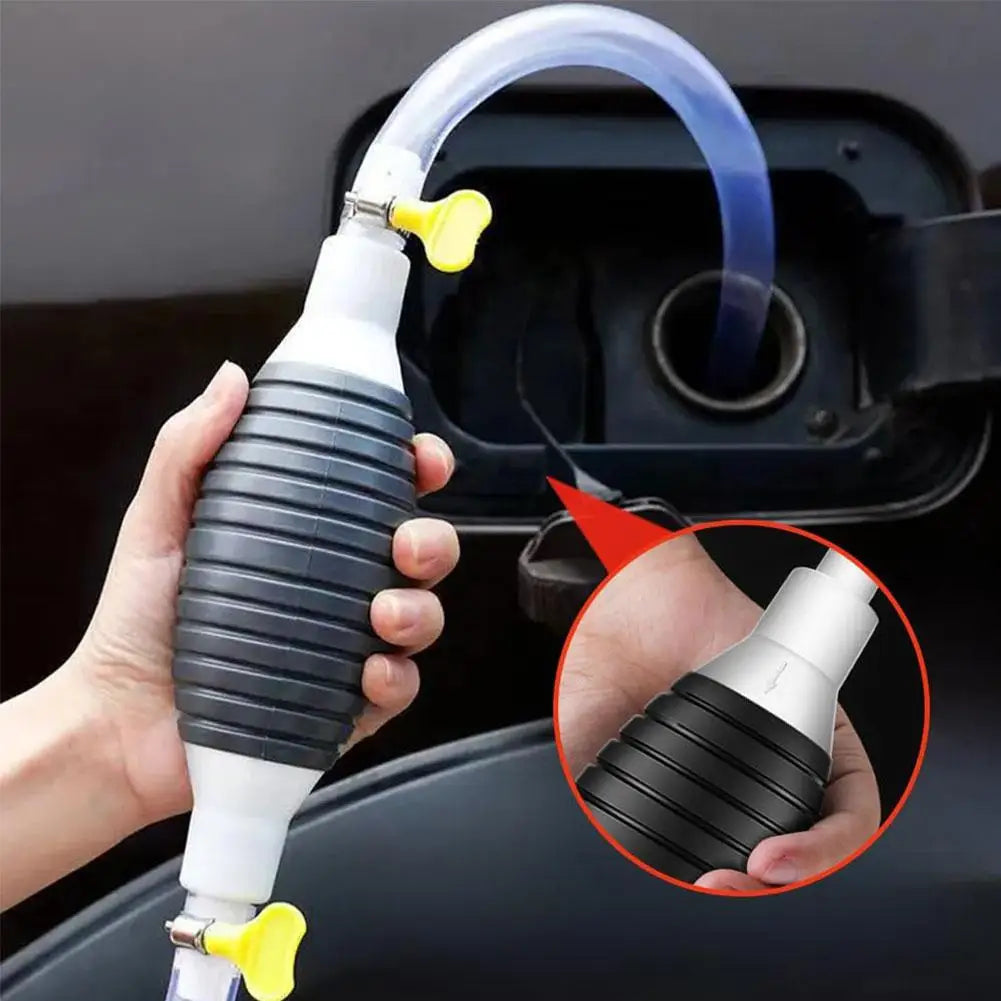 Pompe Manuelle de Transfert Multifonction – Pompe à Carburant, Huile, Eau, Diesel, Nettoyeur Liquide avec Colliers Métalliques Antifuite - BLACKBEARD OUTDOOR INDUSTRIES