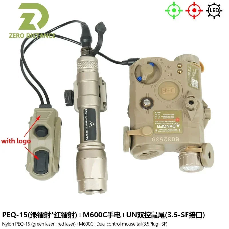 Tactical PEQ15 IR Fill Light/IR Laser et lampe de poche M600C Ma boutique