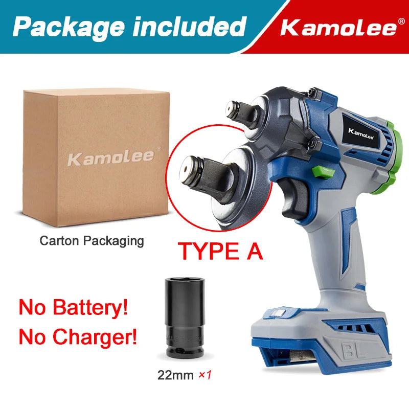 Clé à Chocs Électrique Brushless Kamolee 1000Nm – 1/2" | 4800RPM – Compatible Batterie Makita 18V - BLACKBEARD OUTDOOR INDUSTRIES