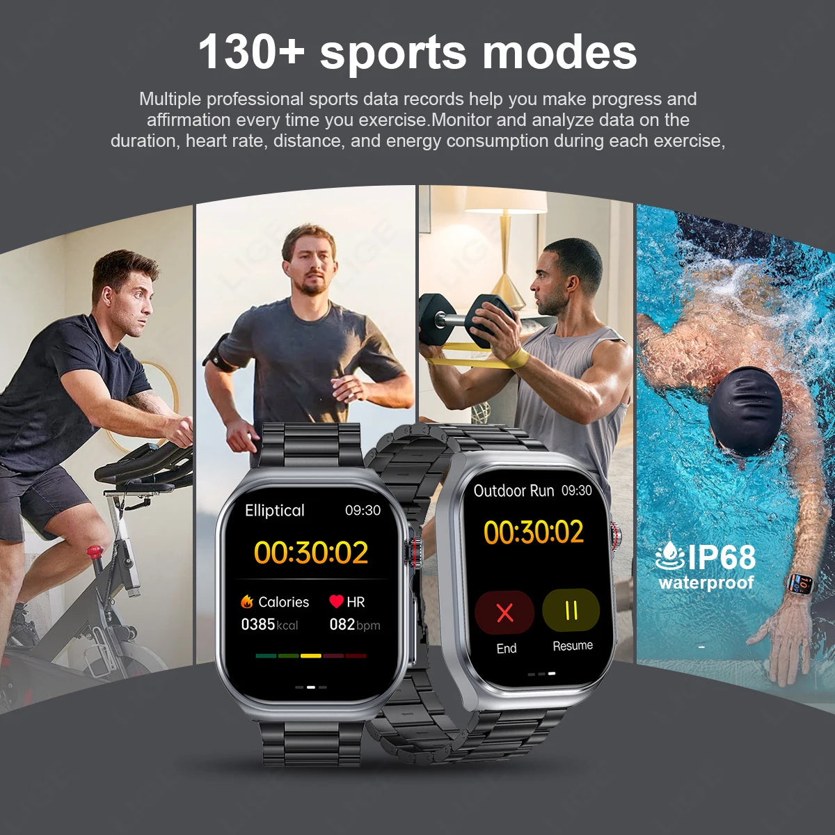 LIGE ET585 – Montre Connectée AMOLED Homme & Femme - BLACKBEARD OUTDOOR INDUSTRIES