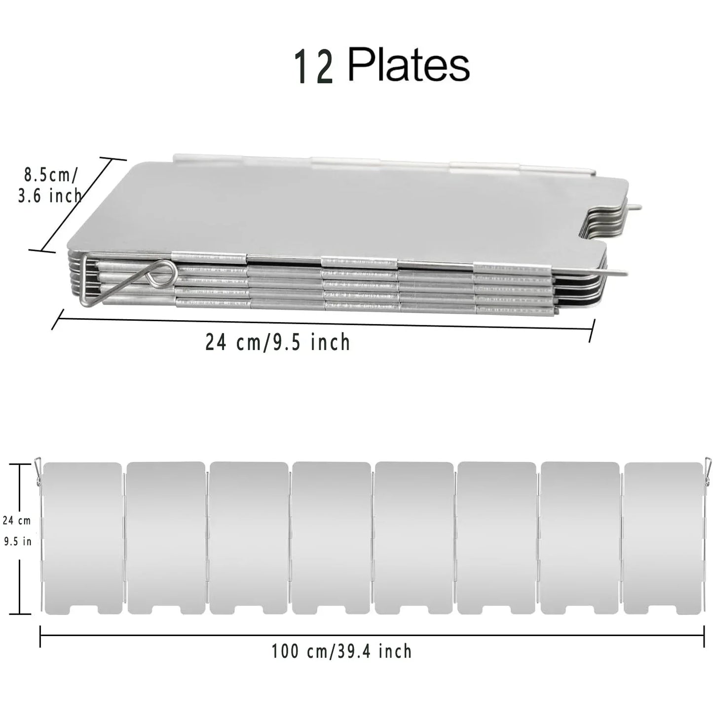 Pare-vent Haut pour Réchaud – Écran Anti-Vent en Aluminium Pliable pour Camping, Cuiseur Extérieur, Pare-Vent pour Réchaud à Butane - BLACKBEARD OUTDOOR INDUSTRIES