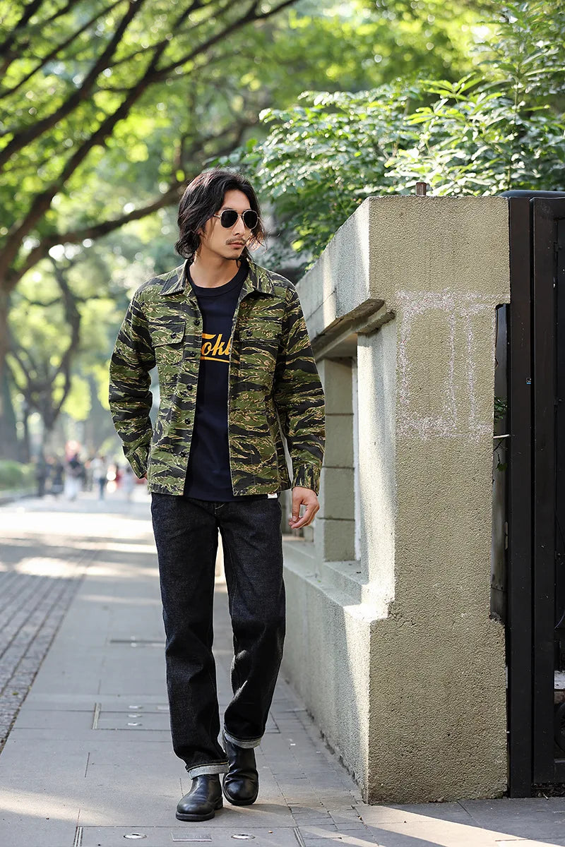 Chemise Camouflage Homme – Style Rayures Tigre | Manches Longues | Multi-poches | Casual & Workwear - BLACKBEARD OUTDOOR INDUSTRIES