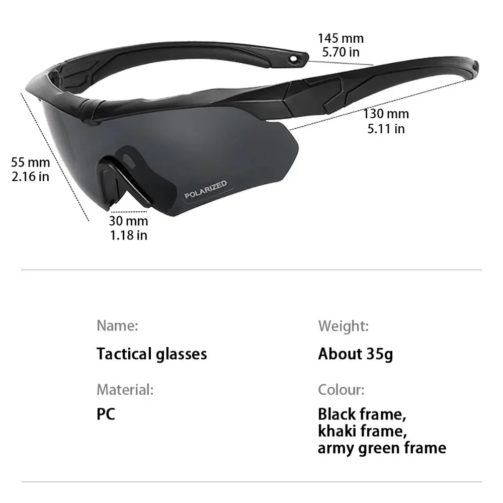 Lunettes Tactiques Militaires 3 Verres HD – Anti-UV, Anti-Choc, Airsoft, Moto, Randonnée - BLACKBEARD OUTDOOR INDUSTRIES