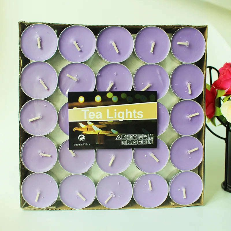 50 Bougies Parfumées Tea Light – Set de Bougies d'Ambiance pour Anniversaires, Mariages et Décoration Romantique - BLACKBEARD OUTDOOR INDUSTRIES