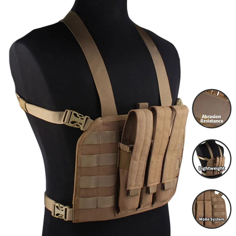 EMERSONGEAR MP7 Chest Rig avec Poche à Magazines – Gilet Tactique MOLLE pour Airsoft, Chasse et Camping - BLACKBEARD OUTDOOR INDUSTRIES