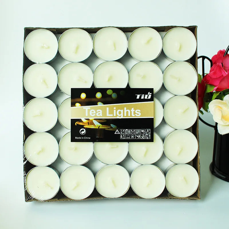 50 Bougies Parfumées Tea Light – Set de Bougies d'Ambiance pour Anniversaires, Mariages et Décoration Romantique - BLACKBEARD OUTDOOR INDUSTRIES