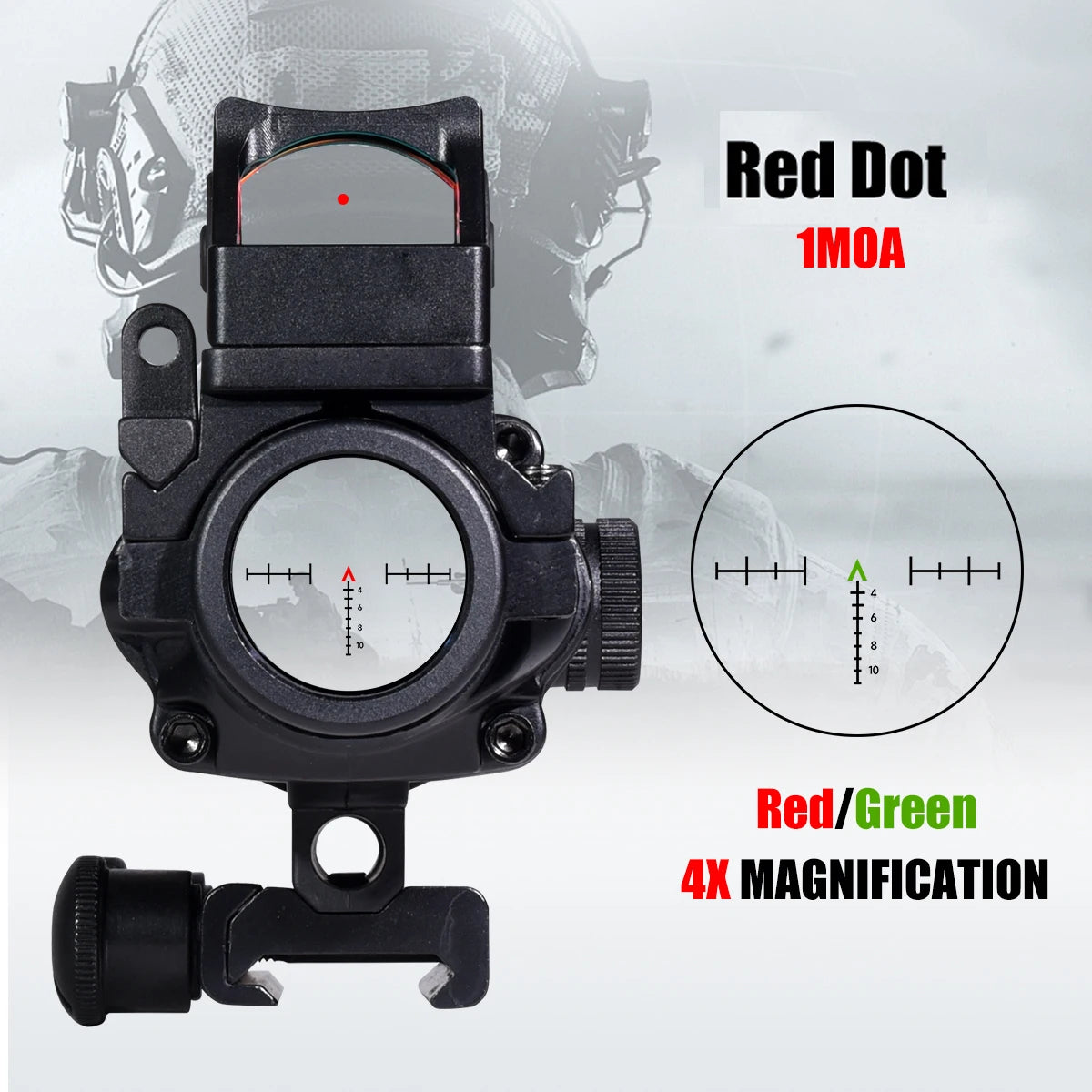 Lunette de Visée 4x32 Red Dot avec Fibre Optique - BLACKBEARD OUTDOOR INDUSTRIES