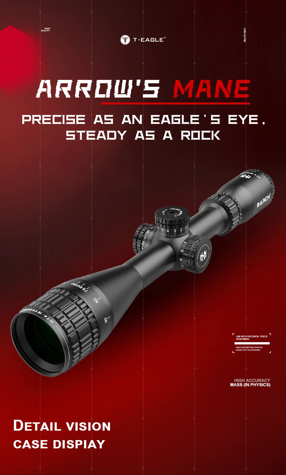 March HT4-16X44AOE Lunette de Visée Tactique - BLACKBEARD OUTDOOR INDUSTRIES