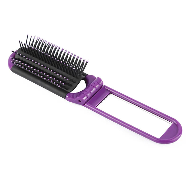 Peigne Pliant en Plastique avec Miroir Portable – Peigne de Maquillage Pratique et Élégant, Accessoire de Mode pour Femme, Idéal pour Sac à Main - BLACKBEARD OUTDOOR INDUSTRIES