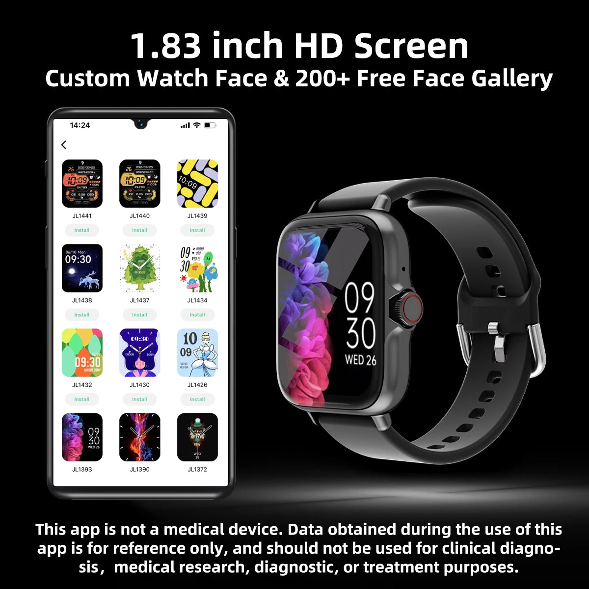 Montre Connectée Intelligente 1,83” – Appels & Notifications – Tracker Santé & Sport – DESERTCAT - BLACKBEARD OUTDOOR INDUSTRIES
