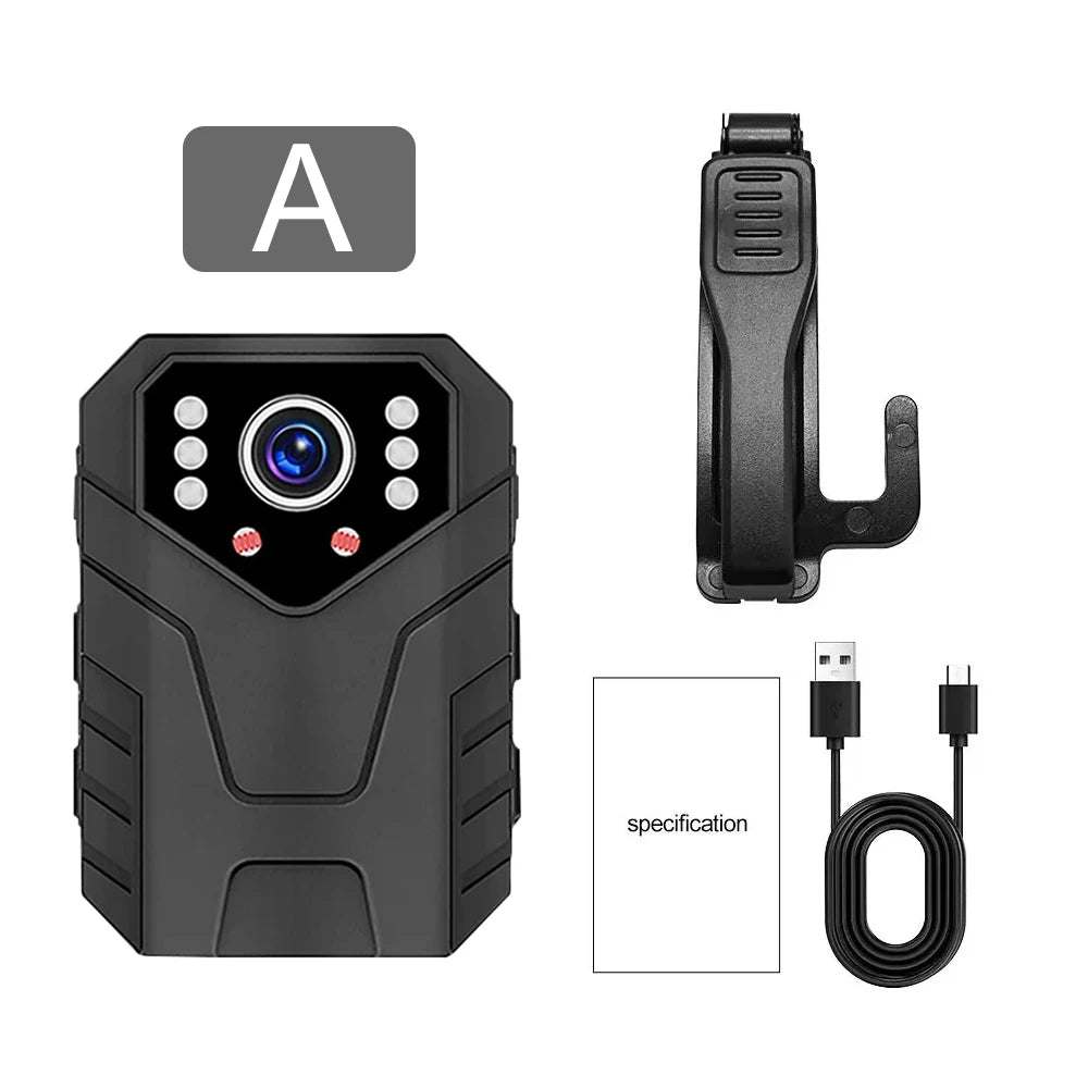 Mini Caméra Corporelle Full HD 1080P avec Vision Nocturne – Enregistreur Vidéo, Caméra de Sécurité pour Garde, Police, et Application Environnementale - BLACKBEARD OUTDOOR INDUSTRIES