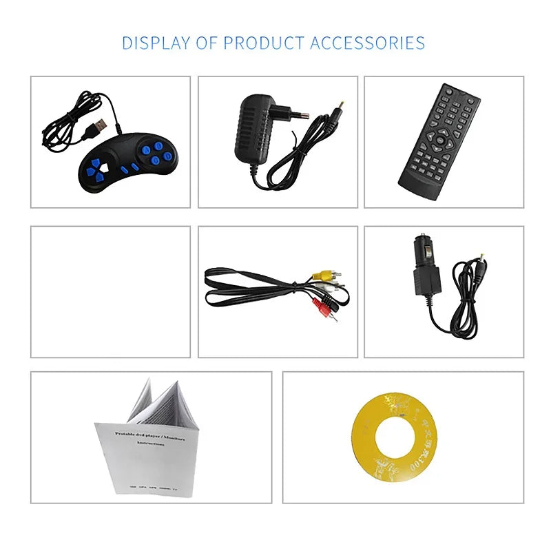 Lecteur DVD Portable 7,8” avec écran rotatif 270° – Dreamburgh - BLACKBEARD OUTDOOR INDUSTRIES