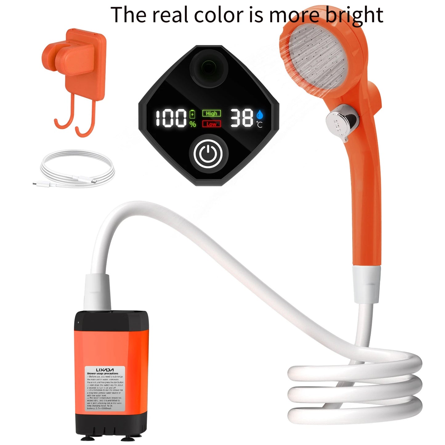 Kit de Douche Portable pour Camping – Pompe de Douche RV avec Écran Numérique Intelligent, Mode Éco Énergétique, Batterie 6000mAh – Idéale pour Aventures en Plein Air - BLACKBEARD OUTDOOR INDUSTRIES