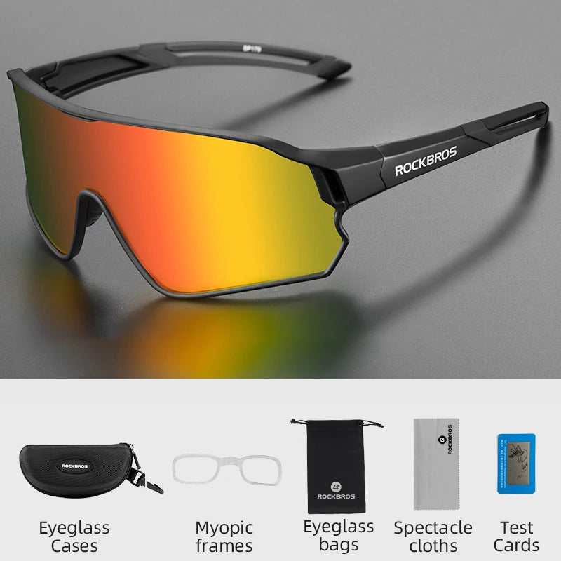 ROCKBROS Lunettes de Vélo Polarisées UV400 – Protection Solaire, Ultra-légères, Grand Cadre MTB & Route - BLACKBEARD OUTDOOR INDUSTRIES