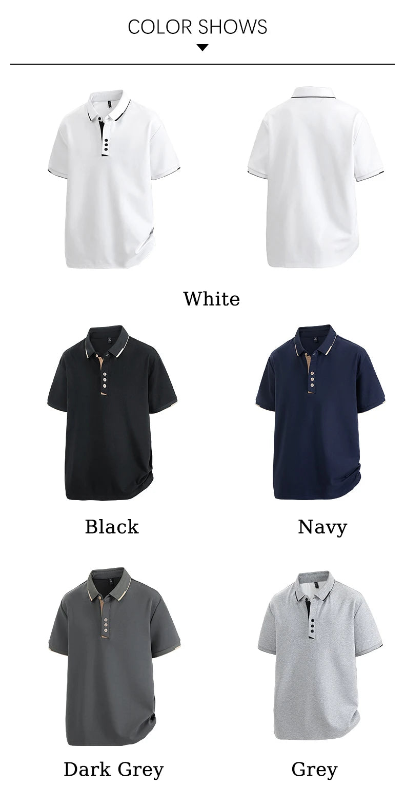 T-Shirt Homme Grande Taille 7XL–8XL | Élégance Casual Été – Col Chemise, Manches Courtes, Coton Ultra Doux Ma boutique