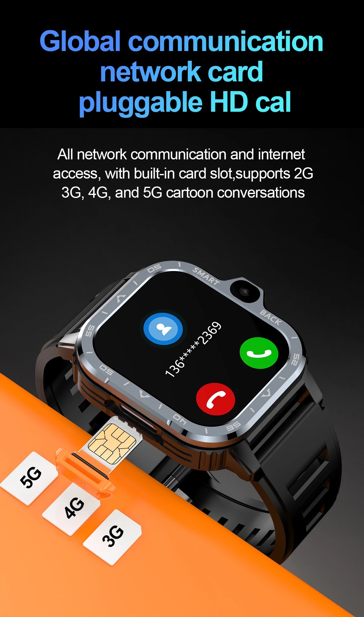 Montre Connectée VALDUS PGD Android – Écran 2,03", Double Caméra HD, 4G LTE, 64 Go ROM, NFC & WiFi - BLACKBEARD OUTDOOR INDUSTRIES