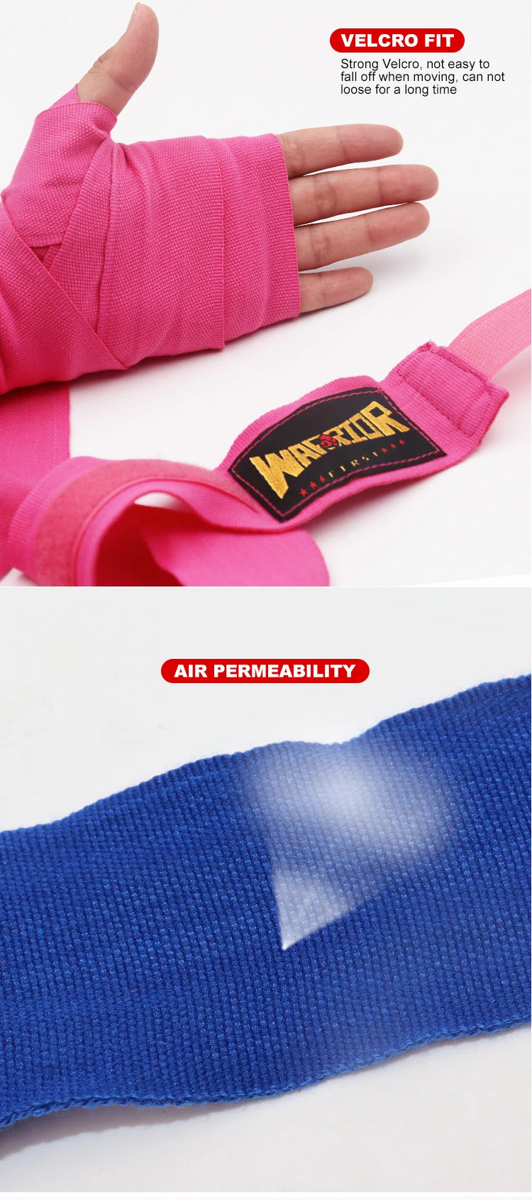 Bandages de Boxe Élastiques 2pcs – Bandages Muay Thai en Polyester & Coton, 3m/5m, Protection des Mains MMA - BLACKBEARD OUTDOOR INDUSTRIES
