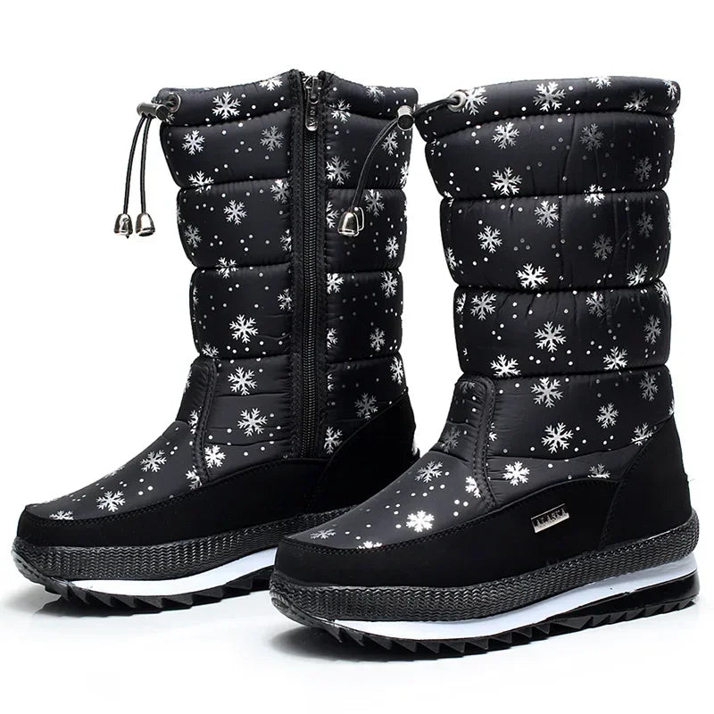 Bottes d’Hiver Femme à Plateforme – Chaudes, Antidérapantes, Mi-Mollet – Style Élégant et Confort Assuré - BLACKBEARD OUTDOOR INDUSTRIES