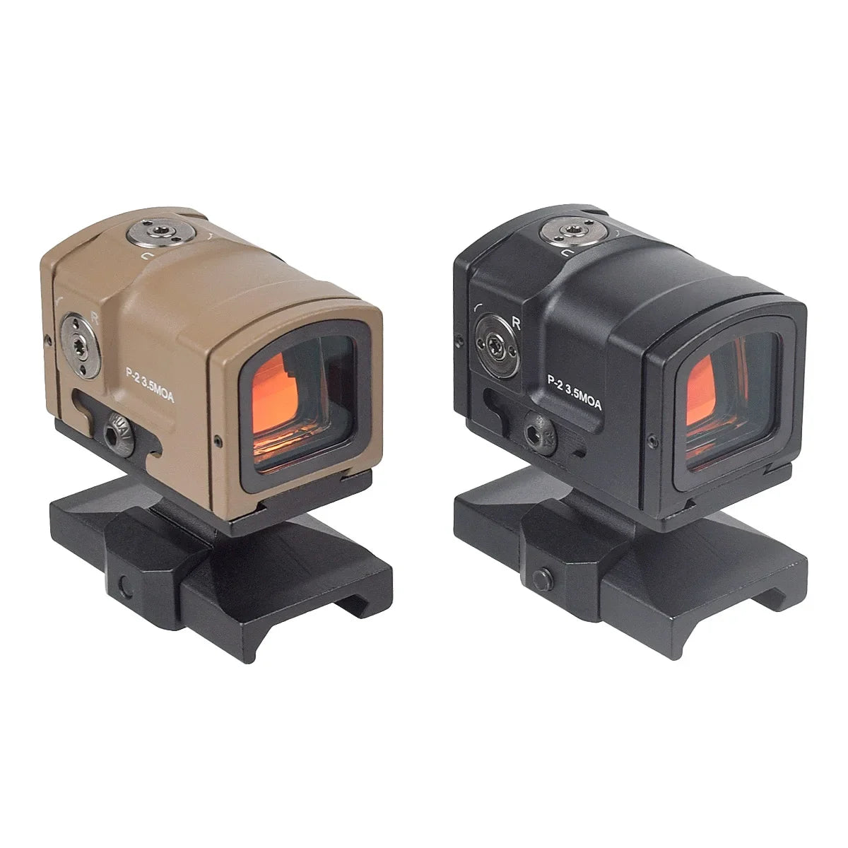 Lunette de visée tactique P-2 Red Dot 3,5 MOA avec montage haut 1,54" et fixation rail 20 mm — Pour pistolet Glock 17 MOS et carabine airsoft - BLACKBEARD OUTDOOR INDUSTRIES