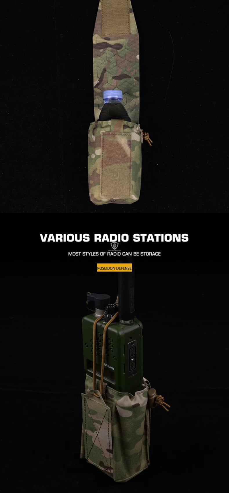 Poche de Rangement Multifonction SPUD Molle pour Radio, Accessoires d'Équipement Tactique, Poche Magasin 5.56mm et 7.62mm - POSEIDON DEFENSE BLACKBEARD OUTDOOR INDUSTRIES