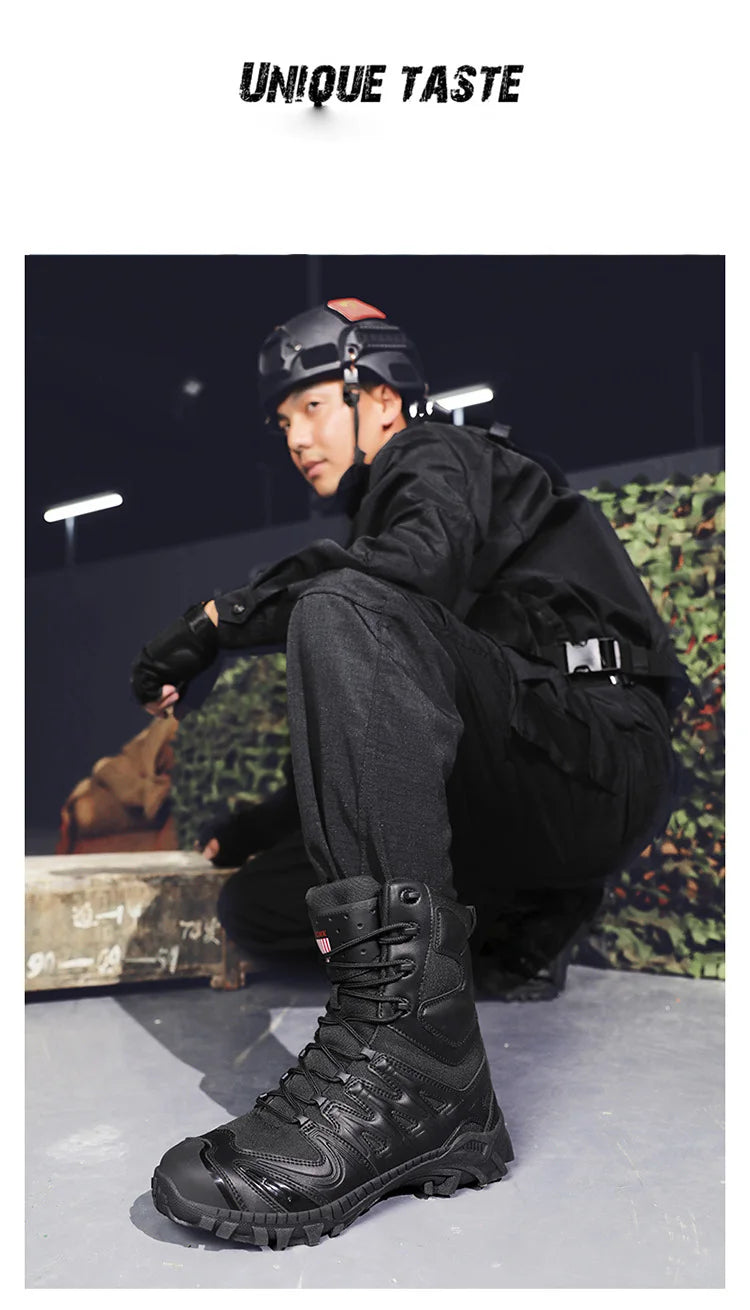 Bottes Tactiques Combat Désert pour Homme - Résistantes, Étanches et Confortables pour Randonnée et Sports Outdoor - BLACKBEARD OUTDOOR INDUSTRIES