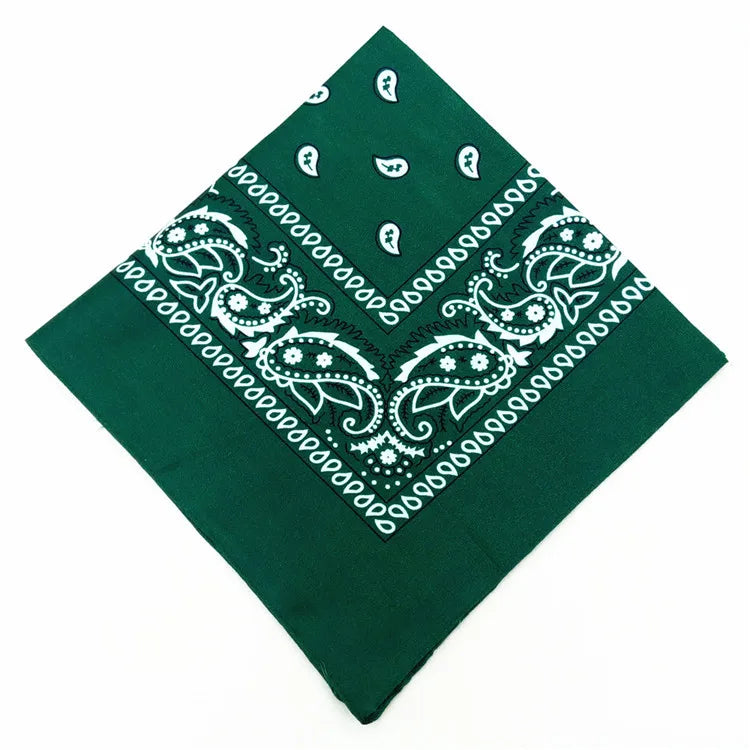 Bandana Carré Hip Hop en Coton – 54x54 cm, Imprimé Paisley - BLACKBEARD OUTDOOR INDUSTRIES