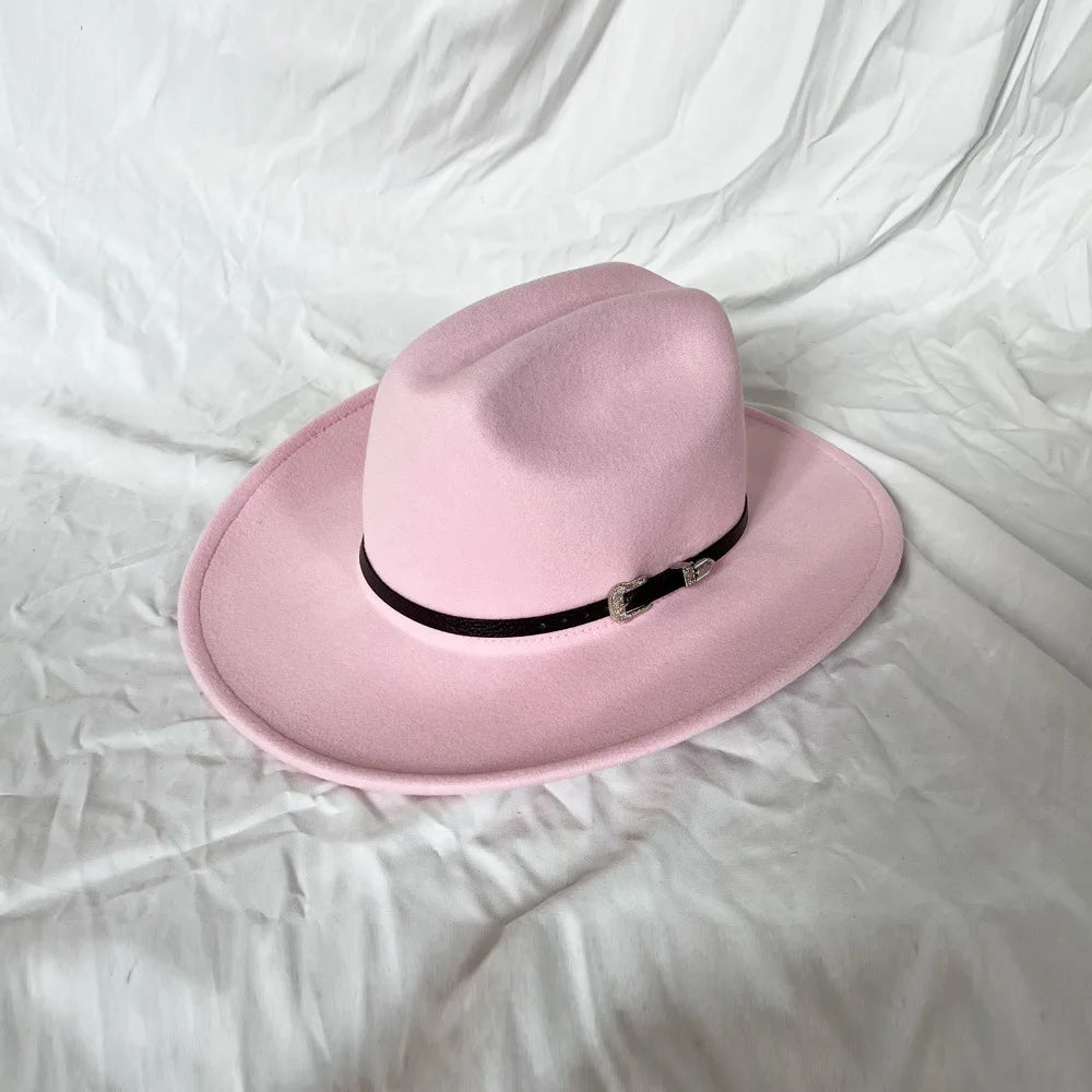 Chapeau Vintage Western Cowboy Unisexe – Style Gentleman & Cowgirl, Large Bord en Cuir – Jazz Cloche Sombrero Élégant pour Homme & Femme - BLACKBEARD OUTDOOR INDUSTRIES