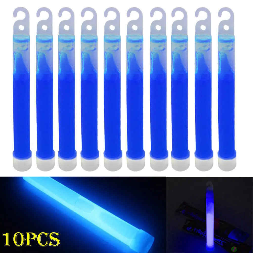 Lot de 10 Bâtons Lumineux Fluorescents avec Crochet – 6 pouces (15 cm) - BLACKBEARD OUTDOOR INDUSTRIES