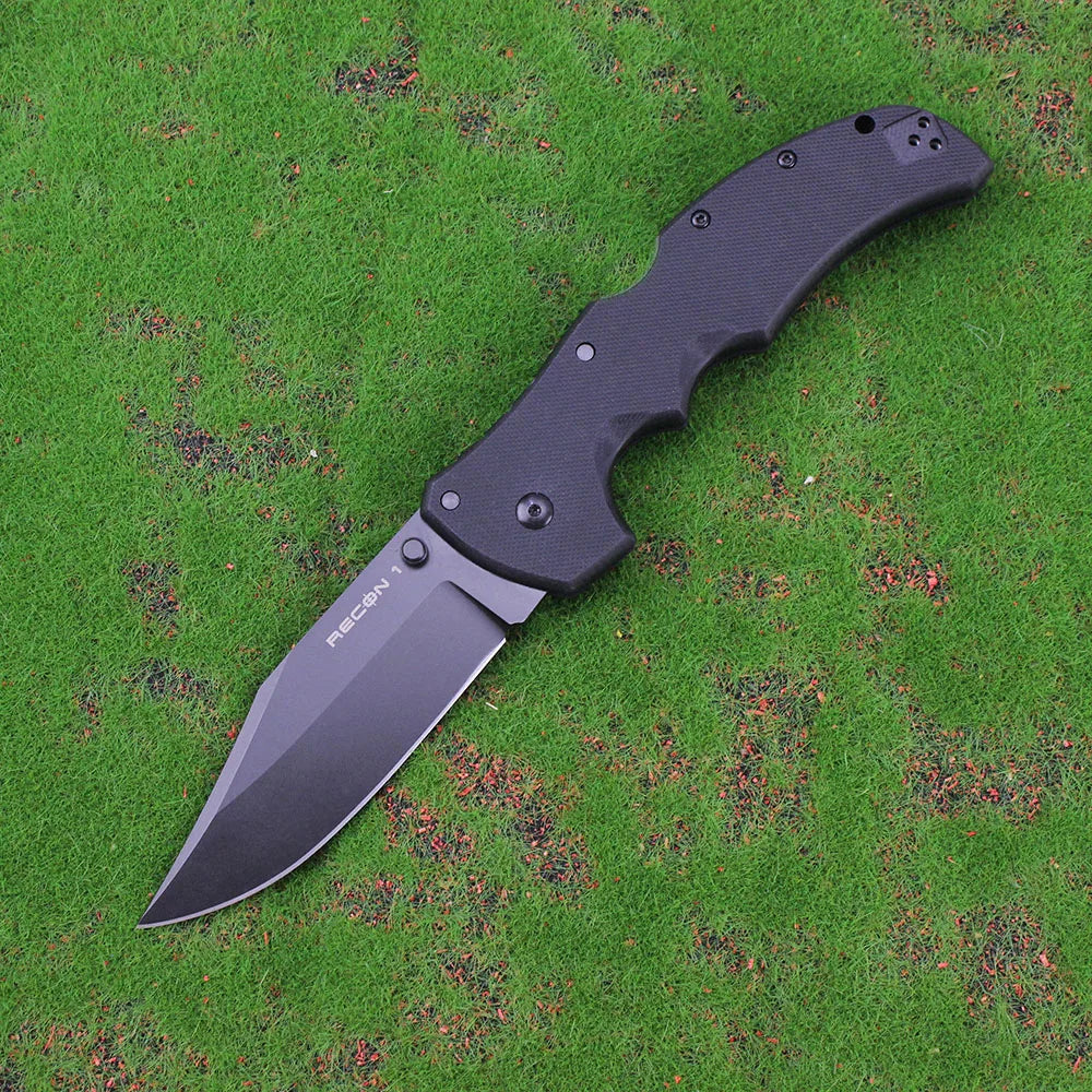 Cold RECON 1 Couteau Pliant Tactique Militaire en Acier AUS10A – Tanto, Combat, Chasse, Survie - BLACKBEARD OUTDOOR INDUSTRIES