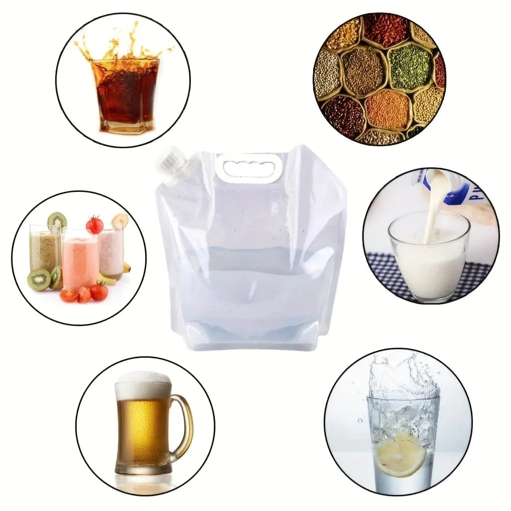 Jerrican Souple Pliable 5L / 10L – Réservoir d’Eau Portable pour Camping, Randonnée, Urgences, Survie - BLACKBEARD OUTDOOR INDUSTRIES