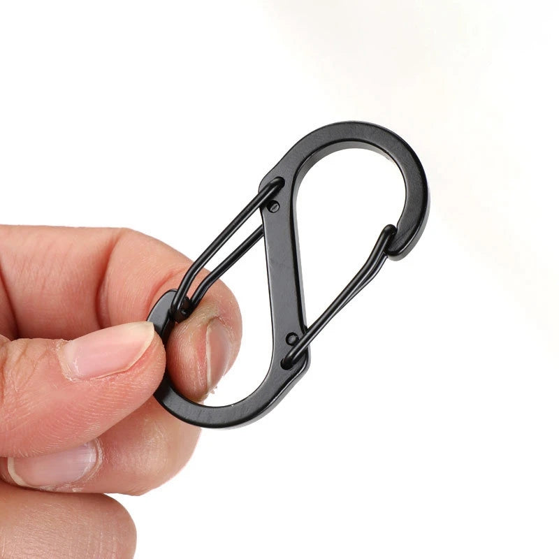 5PCS Mousquetons Tactiques en S – Mini Clip Aluminium Anti-Vol pour Camping & Randonnée - BLACKBEARD OUTDOOR INDUSTRIES