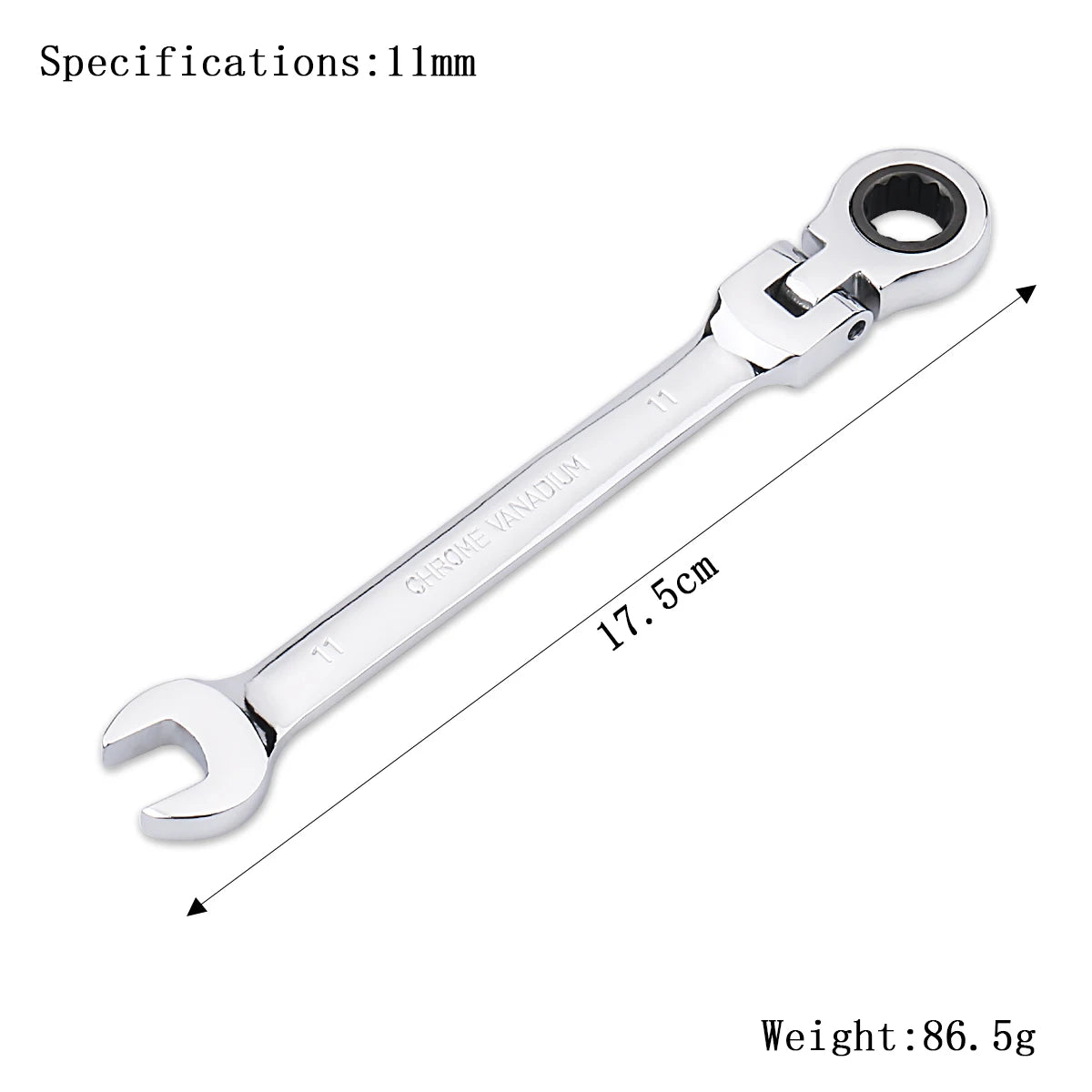 Clé à Cliquet Flexible 72 Dents en Acier Chrome Vanadium – 6 à 27 mm - BLACKBEARD OUTDOOR INDUSTRIES