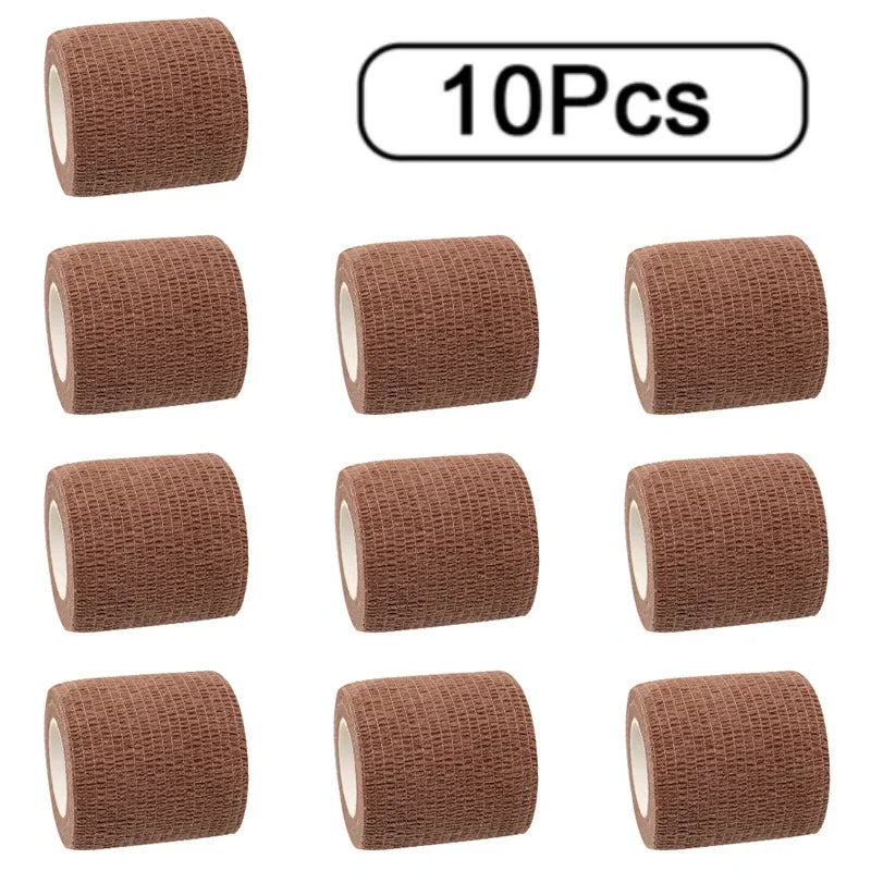 10 Rouleaux de Bande Auto-adhésive Élastique - Bandage Sportif, Tape de Protection pour Articulations (Genou, Doigt, Épaule) et Accessoires Tatouage - BLACKBEARD OUTDOOR INDUSTRIES