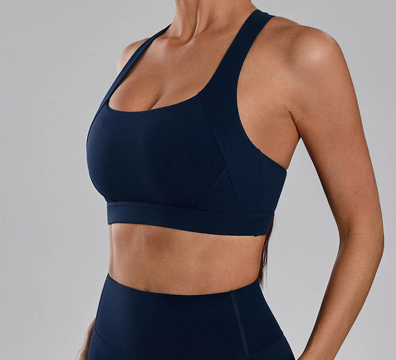 Mileegirl – Brassière de Sport Femme à Fort Maintien | Bretelles Larges & Dos Croisé | Yoga, Fitness, Running - BLACKBEARD OUTDOOR INDUSTRIES
