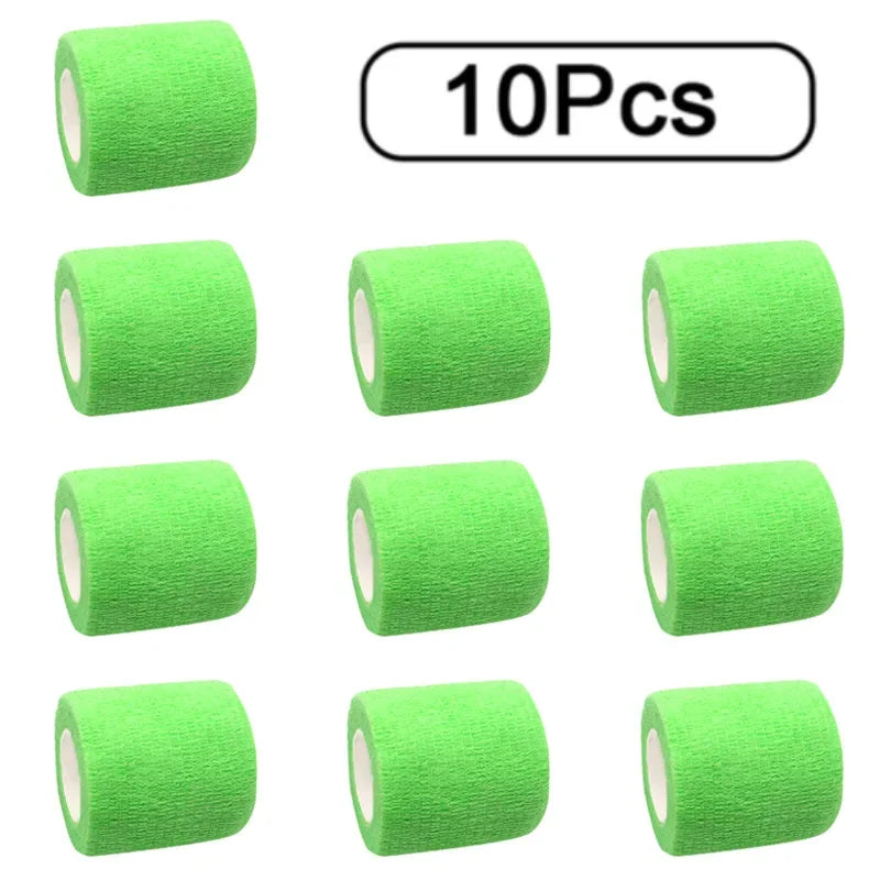 10 Rouleaux de Bande Auto-adhésive Élastique - Bandage Sportif, Tape de Protection pour Articulations (Genou, Doigt, Épaule) et Accessoires Tatouage - BLACKBEARD OUTDOOR INDUSTRIES