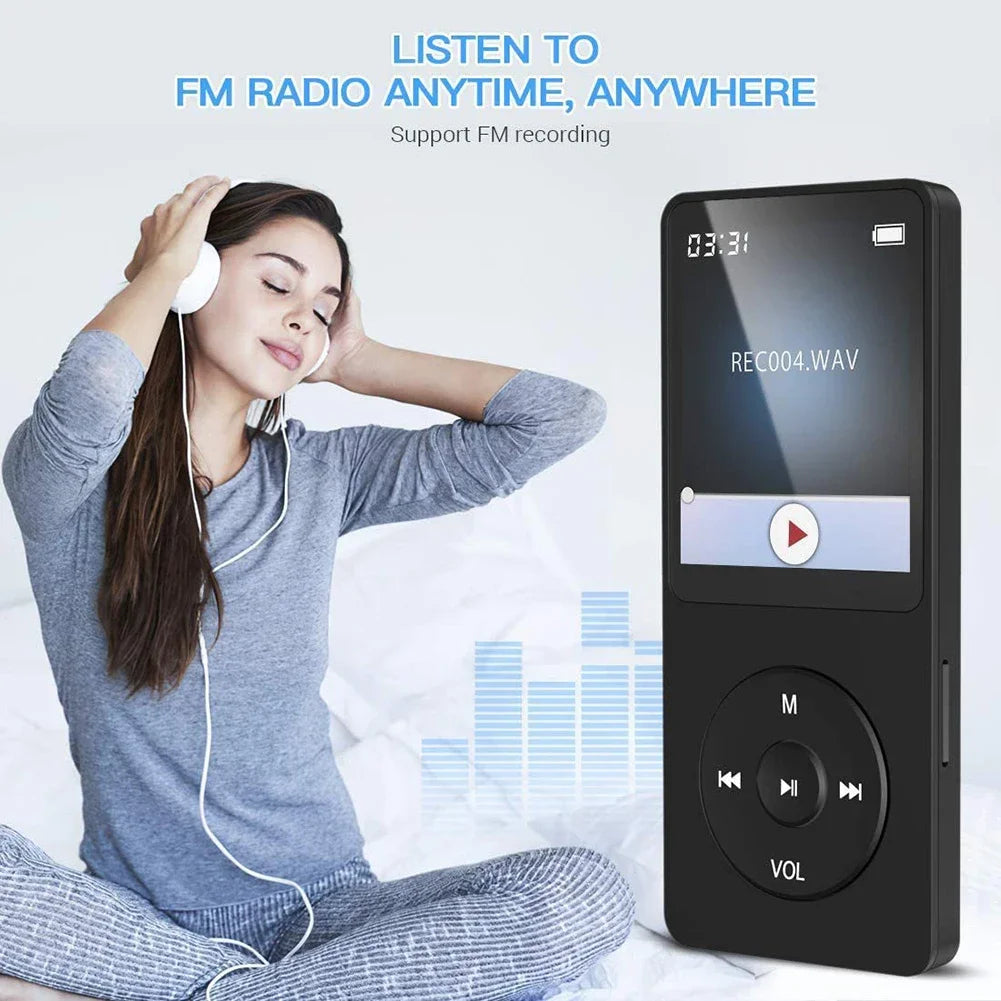 Lecteur MP3 Portable HiFi P3 avec Écran TFT 1,8’’ Bluetooth 5.4 | Haut-parleur intégré | Lecture Vidéo | Radio FM | Enregistreur Vocal | Lecteur E-Book - BLACKBEARD OUTDOOR INDUSTRIES