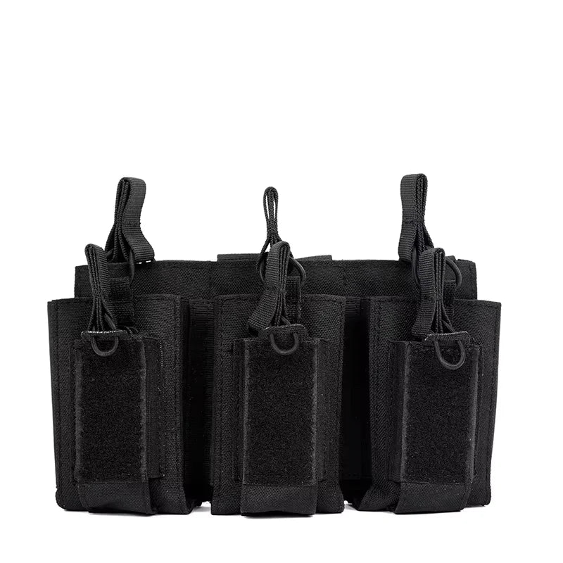 Poche Tactique Triple Chargeur – Ouverture Rapide – Compatible M4/M16/AK – Système Molle - BLACKBEARD OUTDOOR INDUSTRIES