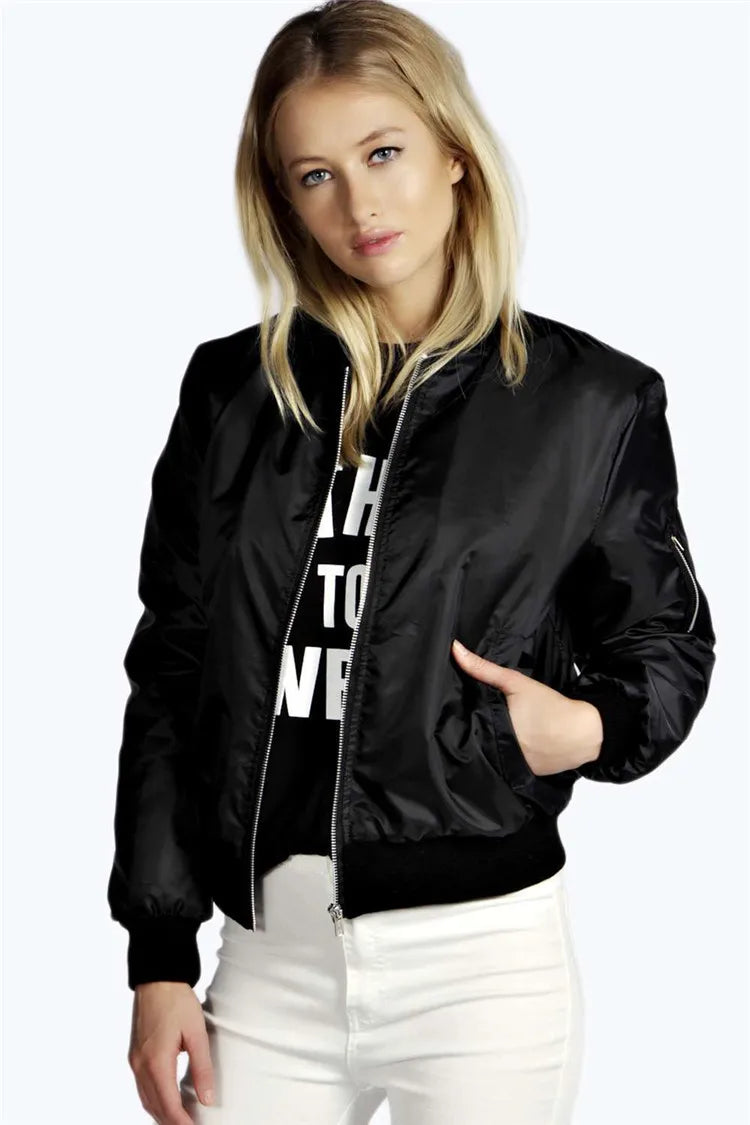 Veste Courte Femme Style Vintage | Bomber Slim à Fermeture Zippée | Col Rond | Automne / Hiver - BLACKBEARD OUTDOOR INDUSTRIES