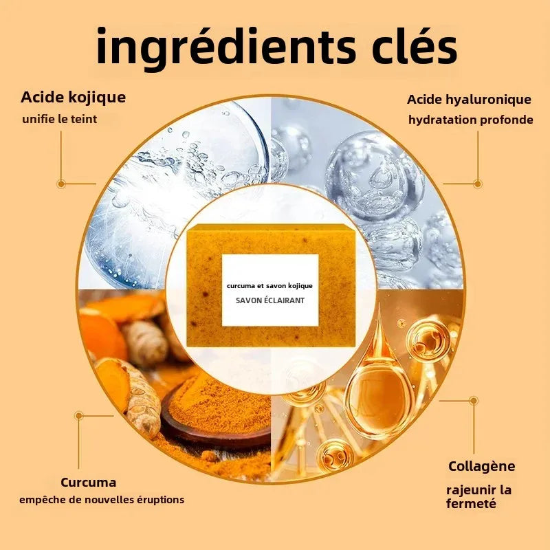 Savon au Curcuma et Acide Kojique – Exfoliant Naturel pour un Éclat Radieux de la Peau - BLACKBEARD OUTDOOR INDUSTRIES