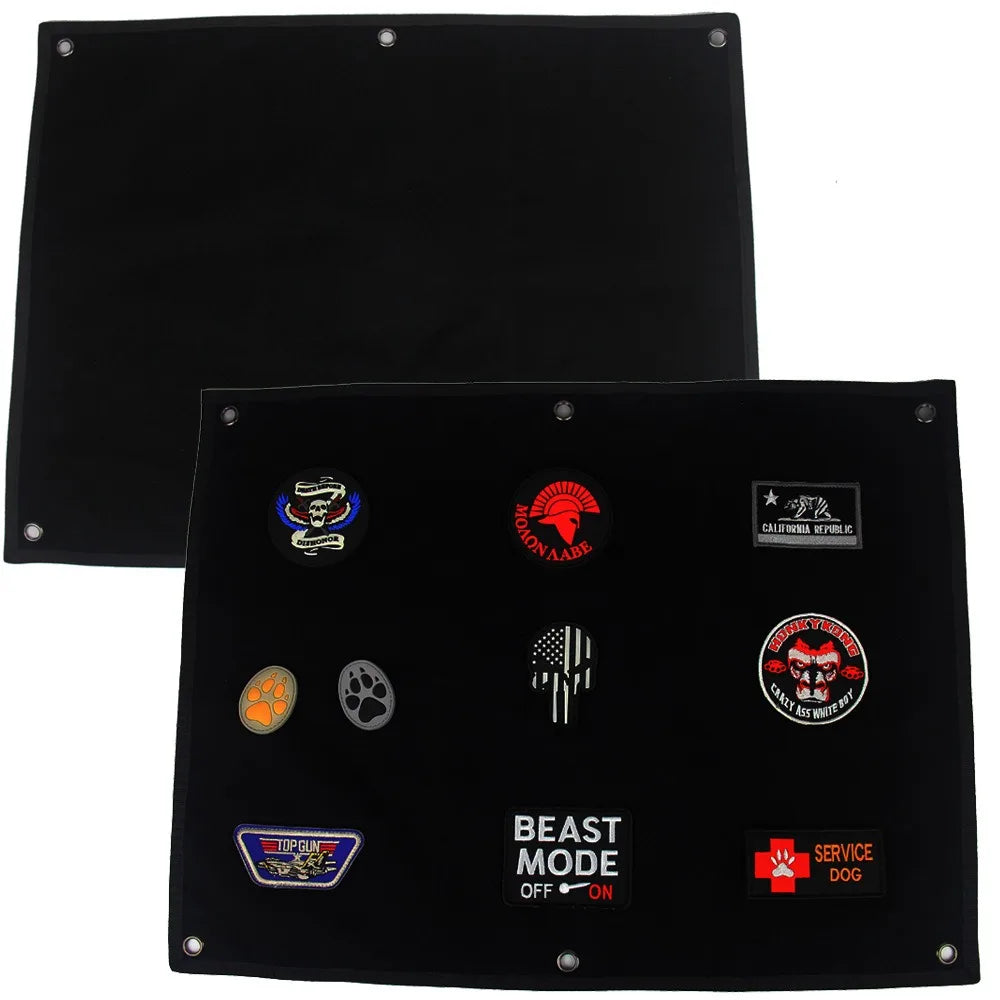 Panneau d’Exposition Velcro pour Patchs – Tableau de Collection Murale avec Trous de Suspension - BLACKBEARD OUTDOOR INDUSTRIES