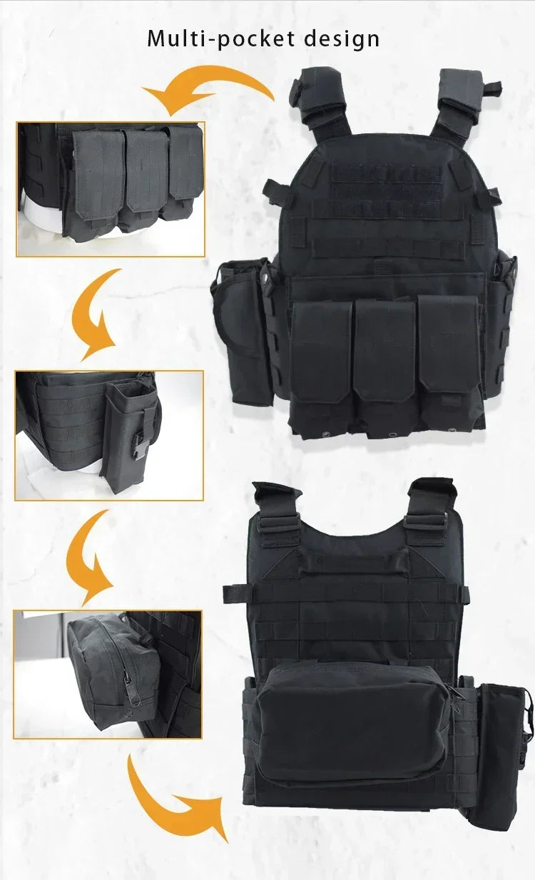 Gilet Tactique Militaire 6094 – Airsoft, Chasse, Armée, Wargame - BLACKBEARD OUTDOOR INDUSTRIES