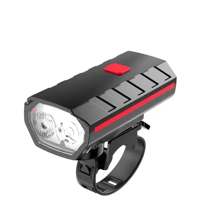 phare avant de vélo solaire a éclairage double faisceau avec avertisseur sonore Ma boutique