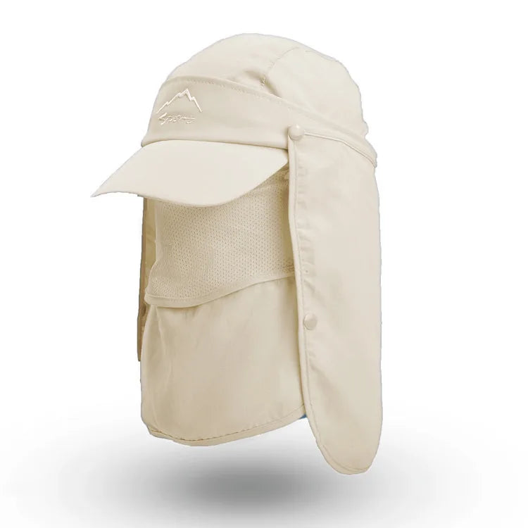 Chapeau de Protection UV d'Été – Casquette Anti-UV avec Protection du Cou et du Visage, Pliable, Séchage Rapide, Imperméable, Idéale pour Randonnée, Pêche et Activités Outdoor - BLACKBEARD OUTDOOR INDUSTRIES