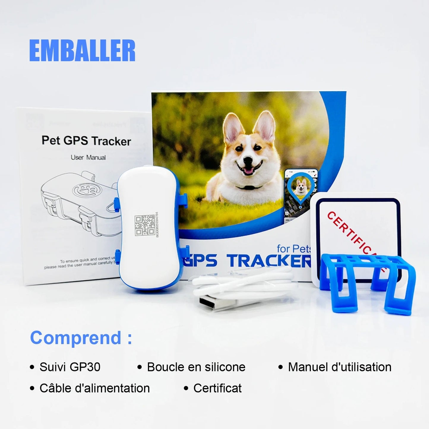 Traceur GPS 4G pour Chien & Chat – Étanche, Localisation en Temps Réel, Son/Lumière, Application Mobile Incluse Ma boutique