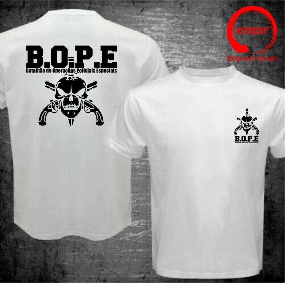 Brazil BOPE Elite Special Force T Shirt Black Beige White Cotton O-Neck Summer Short Sleeve Casual Mens T-shirt Plus Size S-6XL - BLACKBEARD OUTDOOR INDUSTRIES