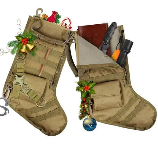 Tactical Molle Christmas sock, holiday gift sock, seasonal hanging EDC bag, outdoor sports hunting accessory, disposable bag BLACKBEARD OUTDOOR INDUSTRIES