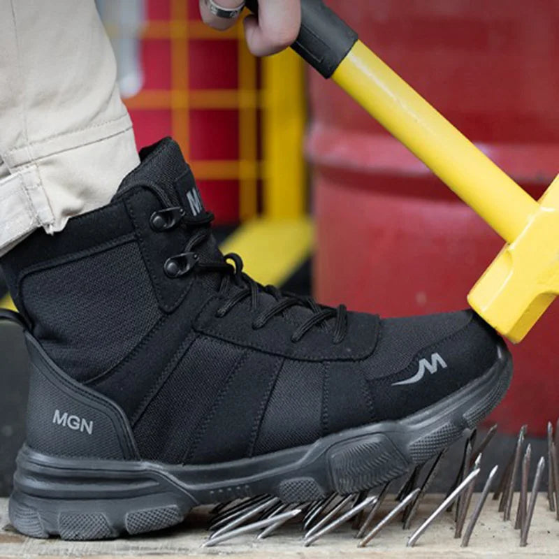 Bottes de Travail Indestructibles - Chaussures de Sécurité avec Embout en Acier, Résistantes aux Piqûres, Antidérapantes, pour Hommes et Femmes, Bottes Tactiques - BLACKBEARD OUTDOOR INDUSTRIES